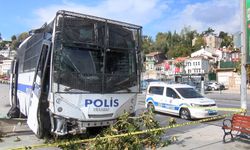 İstanbul'da polis otobüsü kaza yaptı, yaralılar var