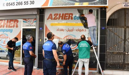 Mersin'de yabancı dilde tabela denetimi