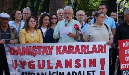 Avdan Platformu maden şirketinin Danıştay kararına uymamasını protesto etti