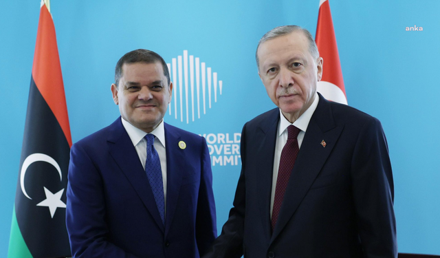 Erdoğan, Libya Ulusal Birlik Hükümeti Başbakanı Dibeybe ile görüştü
