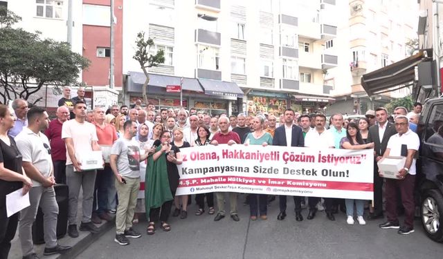 Mahmut Şevket Paşa'da barınma ve mülkiyet hakkı eylemi