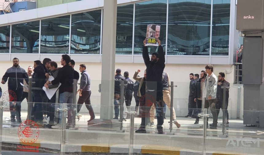 Steinmeier'in Sirkeci ziyareti sırasında Filistin protestosu